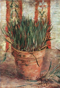 Pot de fleurs à la ciboulette Vincent van Gogh Peinture à l'huile